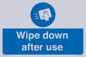 Wipe down after use